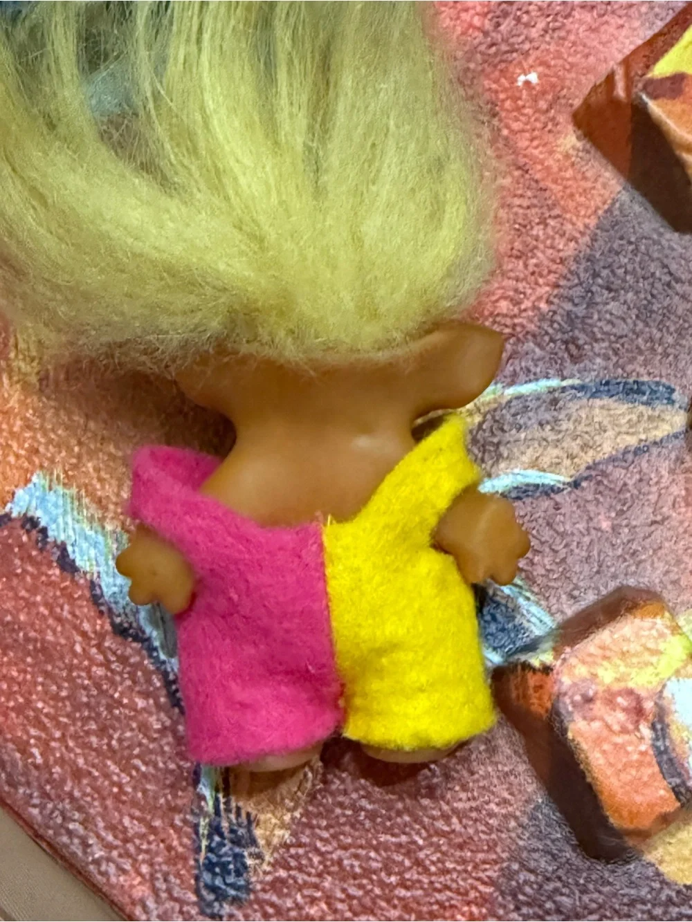 Vintage 1960s Trolls Carrying Case Play House with Doll Damaged Handle